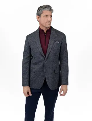 7 Downie St. Lynden Wool Blend Knit Sport Coat - Charcoal