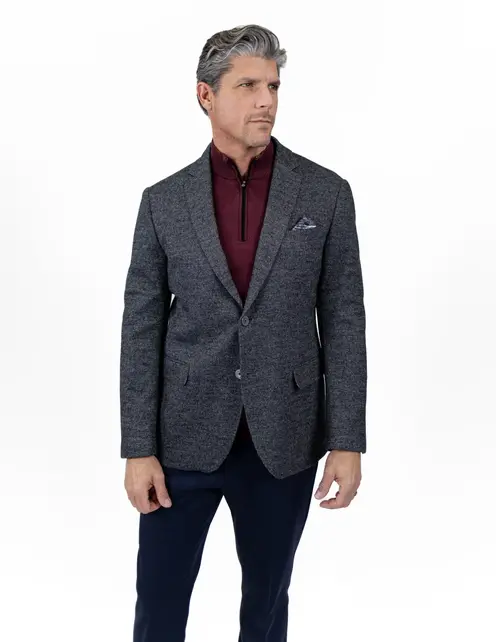 7 Downie St. Lynden Wool Blend Knit Sport Coat - Charcoal