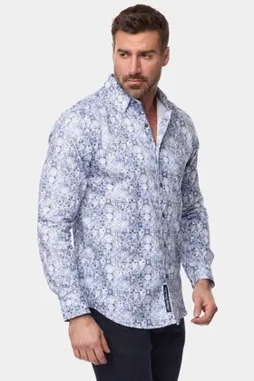 Robert Graham Long Sleeve Dress Shirt - Kano- Blue