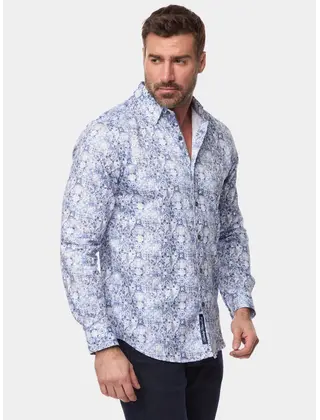 Robert Graham Long Sleeve Dress Shirt - Kano- Blue
