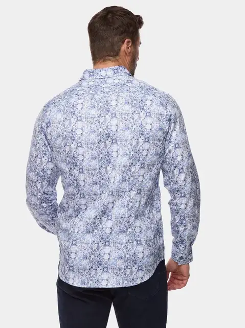 Robert Graham Long Sleeve Dress Shirt - Kano- Blue