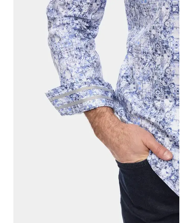 Robert Graham Robert Graham Long Sleeve Dress Shirt - Kano- Blue