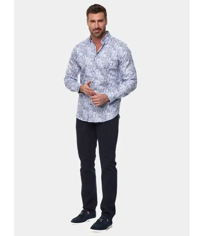 Robert Graham Robert Graham Long Sleeve Dress Shirt - Kano- Blue