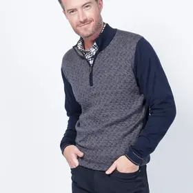 7 Downie St. 1/4 Zip Sweater - Navy