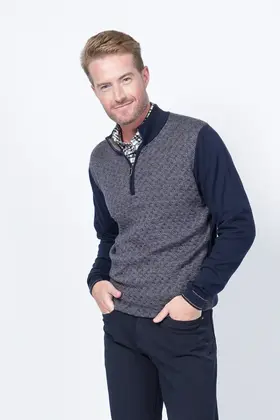 7 Downie St. 1/4 Zip Sweater - Navy