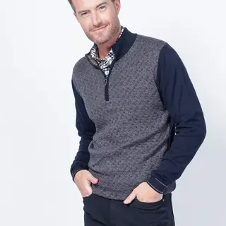 7 Downie St. 1/4 Zip Sweater - Navy