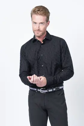 7 Downie St. Pattern Dress Shirt - FWOB 1025 - Black