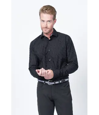 7 Downie St. 7 Downie St. Pattern Dress Shirt - FWOB 1025 - Black