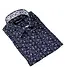Eldorado Cotton Pattern Stretch Dress Shirt - Navy