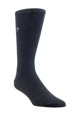 Perri’s Socks Everyday Men's Dress Crew - Charcoal Heather