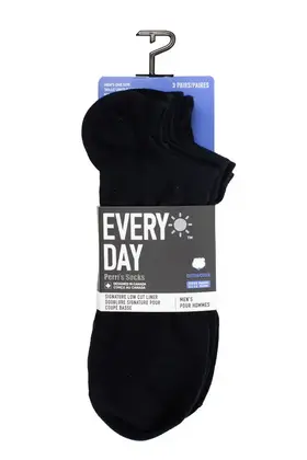 Perri’s Socks Everyday Signature Low Cut Liner - 3pk - Black