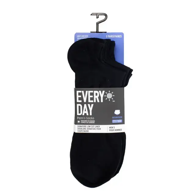 Perri’s Socks Everyday Signature Low Cut Liner - 3pk - Black