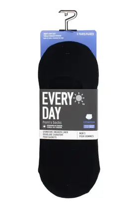 Perri’s Socks Everyday Sneaker Liner - 3Pk - Black