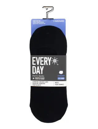 Perri’s Socks Everyday Sneaker Liner - 3Pk - Black