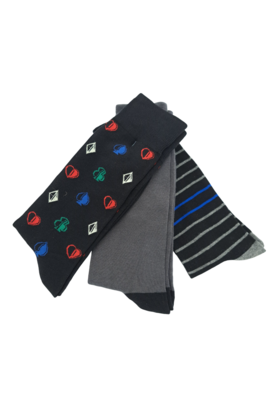 Robert Graham Multi Pattern 3-Pack  Socks - Black