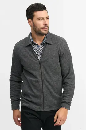 Robert Graham Dorven Full Zip Sweater- Black