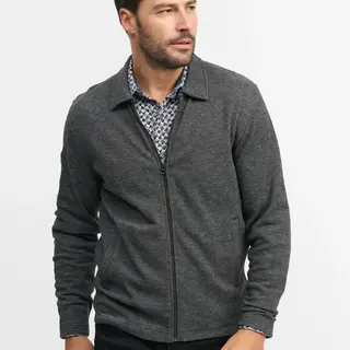 Robert Graham Dorven Full Zip Sweater- Black