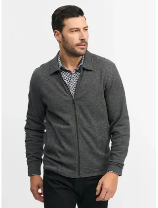 Robert Graham Dorven Full Zip Sweater- Black