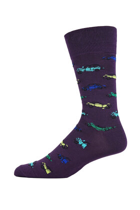 Robert Graham Classic Car Socks - Purple