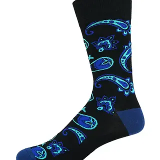 Robert Graham Floral Paisley Socks - Blue