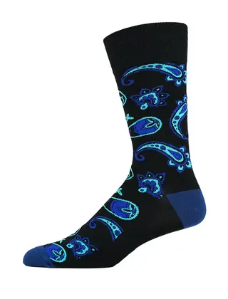 Robert Graham Floral Paisley Socks - Blue