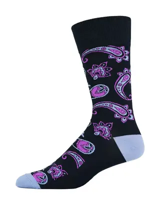 Robert Graham Floral Paisley Socks - Purple