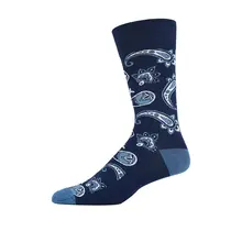 Robert Graham Floral Paisley Socks - White/Blue