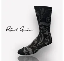 Robert Graham Floral Socks - Black