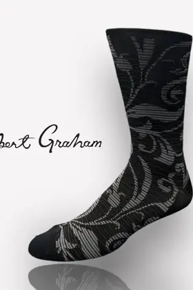 Robert Graham Floral Socks - Black