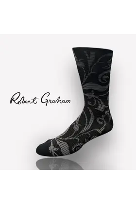 Robert Graham Floral Socks - Black