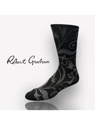 Robert Graham Floral Socks - Black