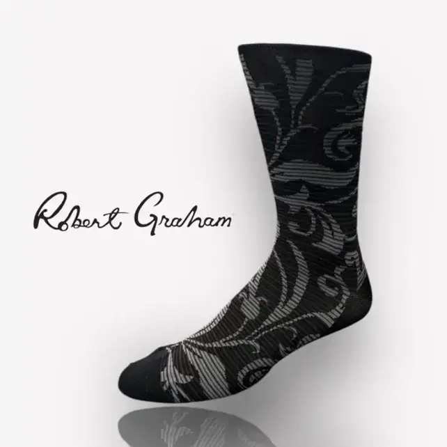 Robert Graham Floral Socks - Black Robert Graham Floral Socks - Black