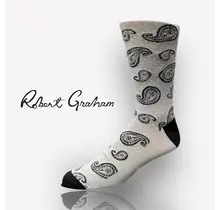 Robert Graham Paisley Socks - Black