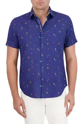 Robert Graham Short Sleeve Dress Shirt - Good Night