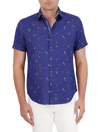 Robert Graham Short Sleeve Dress Shirt - Good Night