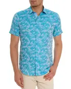 Robert Graham Poseidon Short Sleeve Dress Shirt - Turquoise Robert Graham Poseidon Short Sleeve Dress Shirt - Turquoise