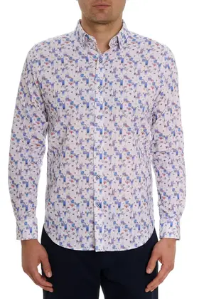 Robert Graham Dress Shirt - Blue Hawaiian