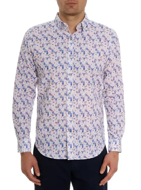 Robert Graham Dress Shirt - Blue Hawaiian Robert Graham Dress Shirt - Blue Hawaiian