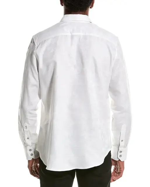 Robert Graham Poseidon Short Sleeve Dress Shirt - White Robert Graham Poseidon Short Sleeve Dress Shirt - White