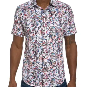 Robert Graham Monsoon Short Sleeve Dress Shirt  - Multi