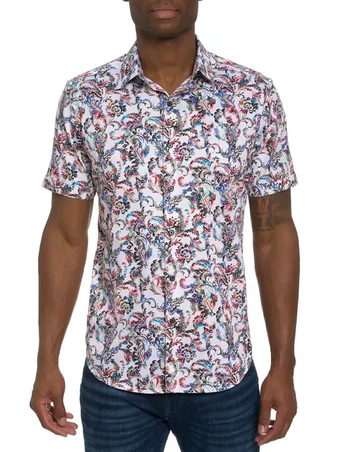 Robert Graham Monsoon Short Sleeve Dress Shirt  - Multi