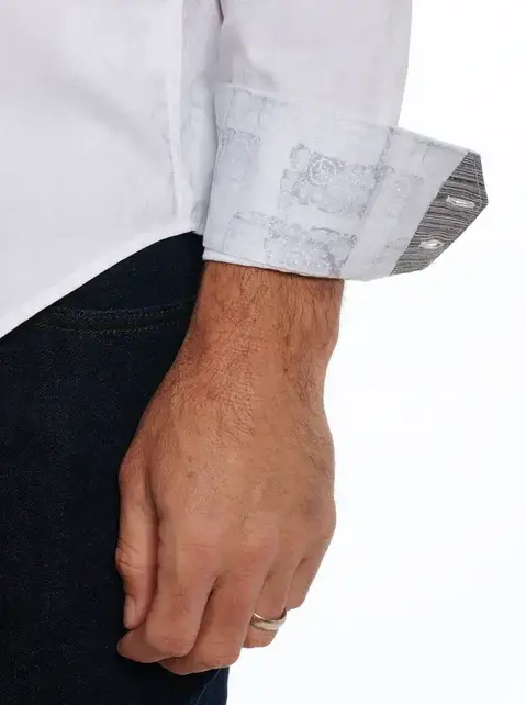 Robert Graham Long Sleeve Dress Shirt - Highland - White