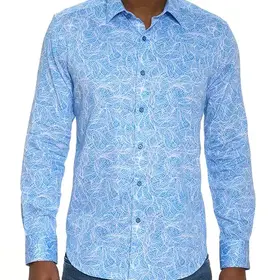 Robert Graham Long Sleeve Classic Fit Dress Shirt - Stelvio