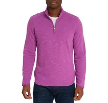 Robert Graham Speilberg 1/4 Zip Sweater - Light Berry