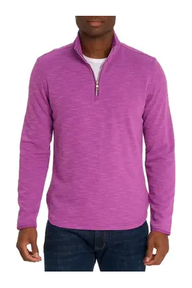 Robert Graham Speilberg 1/4 Zip Sweater - Light Berry