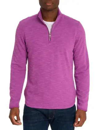 Robert Graham Speilberg 1/4 Zip Sweater - Light Berry