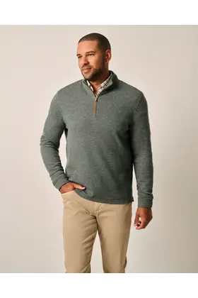 Johnnie-O - Carlson Merino 1/4 Zip Pullover - Moss