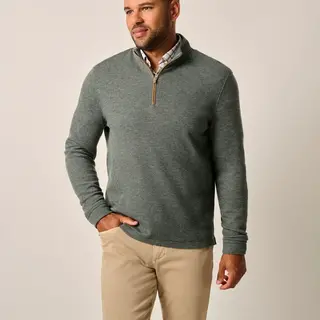 Johnnie-O - Carlson Merino 1/4 Zip Pullover - Moss