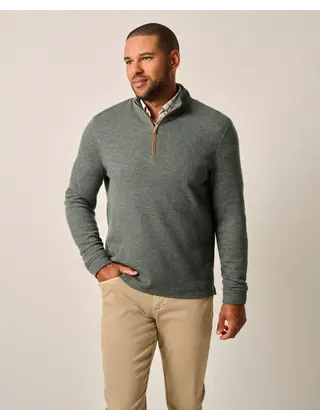 Johnnie-O - Carlson Merino 1/4 Zip Pullover - Moss