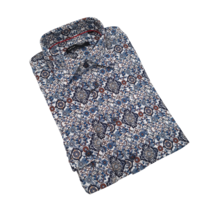 Horst Pattern Cotton Stretch Dress Shirt - Multi